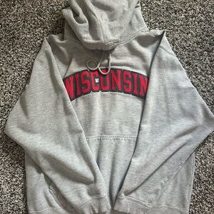 Gray Wisconsin Hoodie